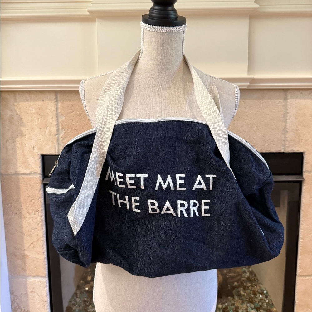 Meet Me At the Barre Denim Unisex Gym Duffel Bag